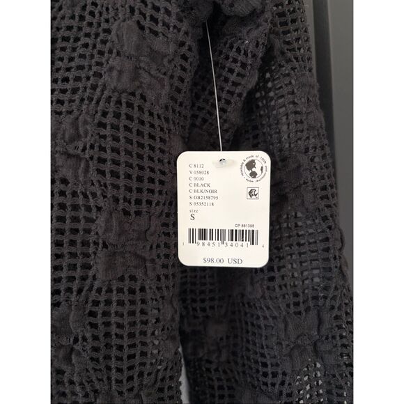 NWT Free People Julie Knit Top in Black Size Small - Picture 5 of 10